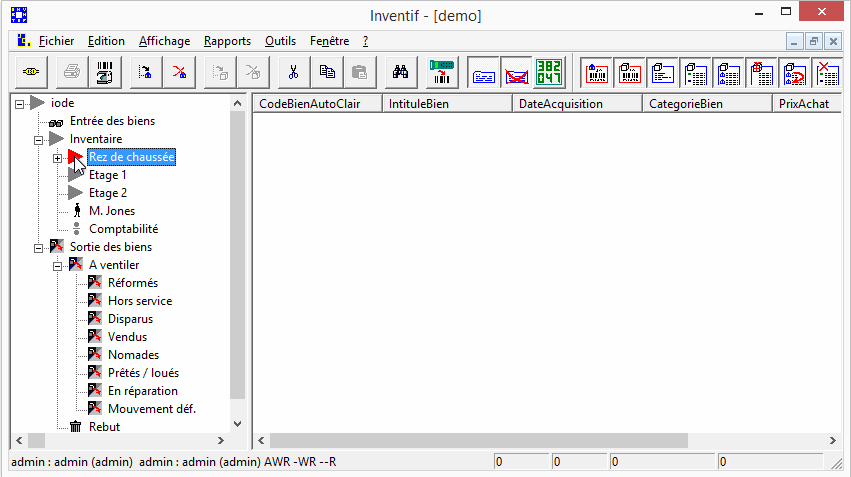 Construction de l'arbre des lieux d'un inventaire - Inventif - iodeSoft