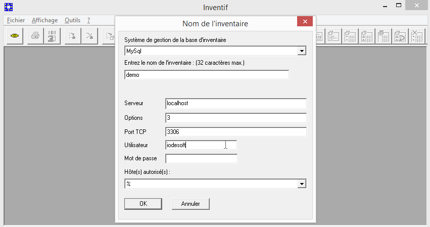 Création d'un nouvel inventaire basé sur MySQL - Inventif - iodeSoft