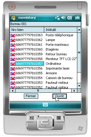 Movintory 1 - Prise d'inventaire à l'aide de terminaux Windows Mobile - iodeSoft