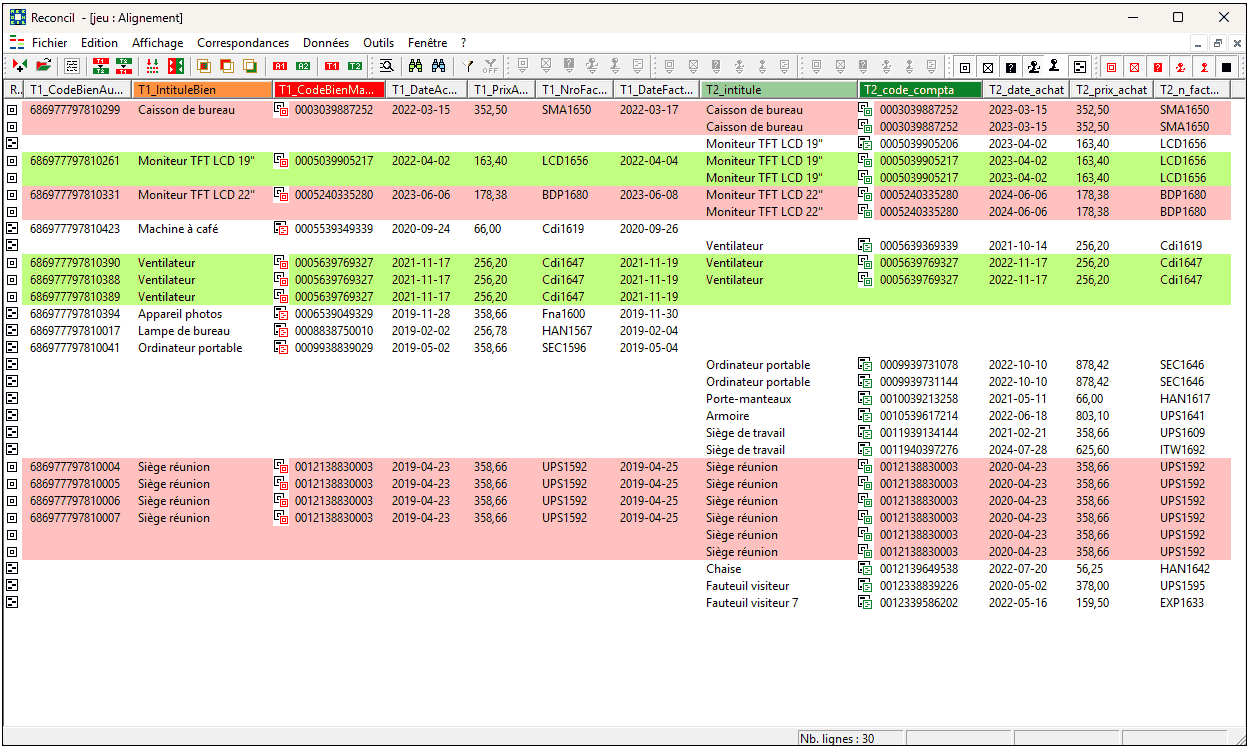 Présentation du logiciel Reconcil